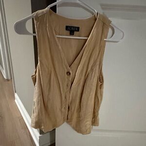 J. Crew Women's Beige Sleeveless Blouse